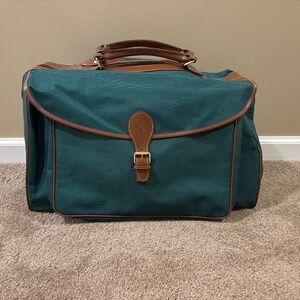Vintage Polo Ralph Lauren Rare 90s Signature Traveler Green Canvas Tote